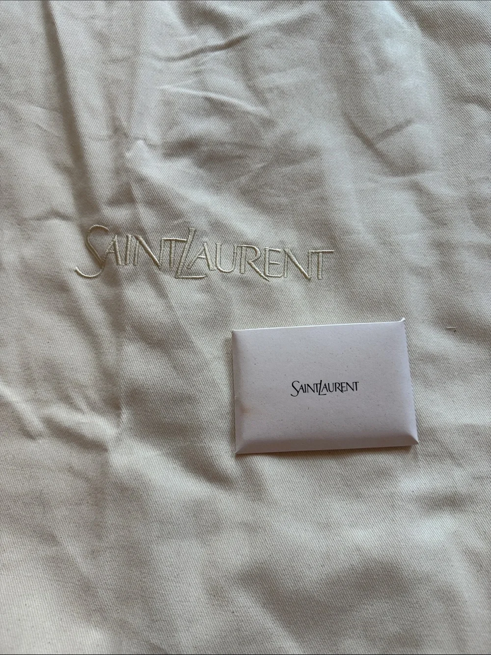 💛 NEW Saint Laurent Natural Cotton Garment Cover with Handles